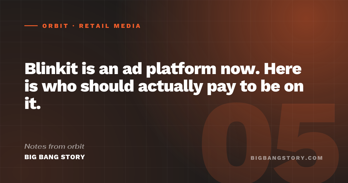 Blinkit is an ad platform now. Here is who should actually pay to be on it.